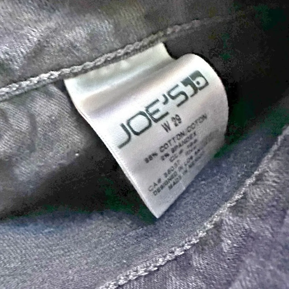 JOE'S JEANS | Black Denim Raw Hem Jean Shorts Short Cutoff | Size 29 - Image 8