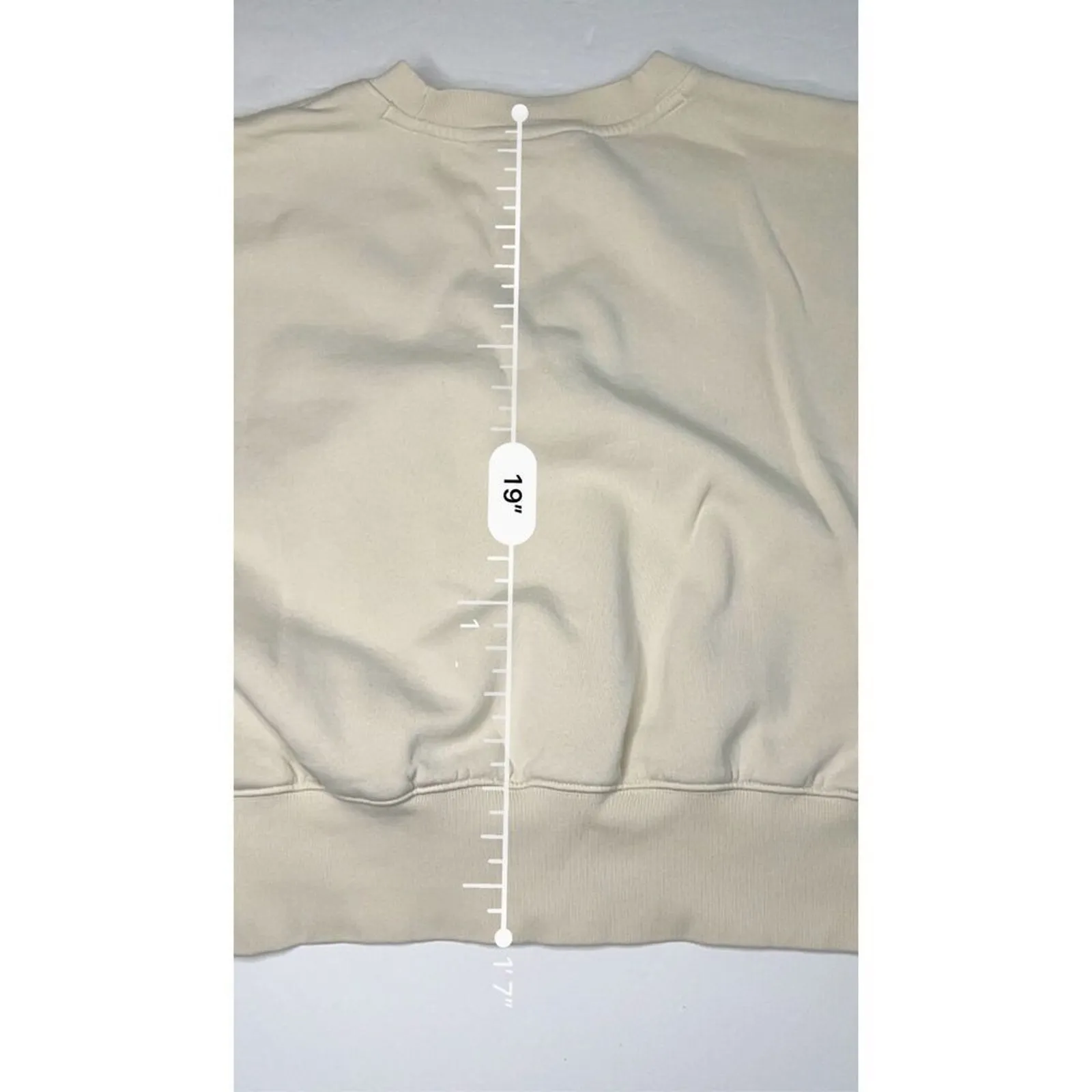 Adidas Feelcozy Essential Logo‎ Sweatshirt  8 Cream Loose Fit Soft Sportswear - Image 8