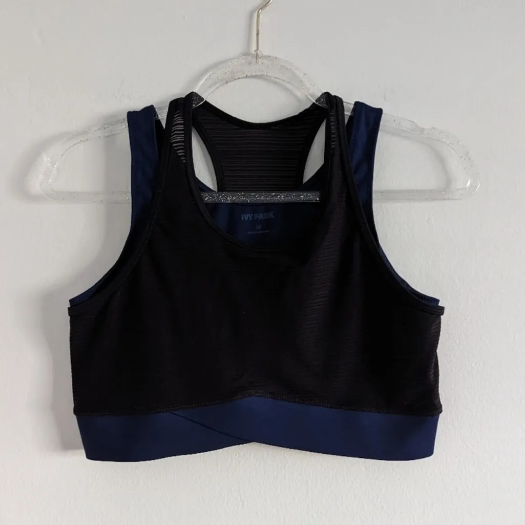 Ivy Park sports bra‎ mesh navy and black size XS - Image 3
