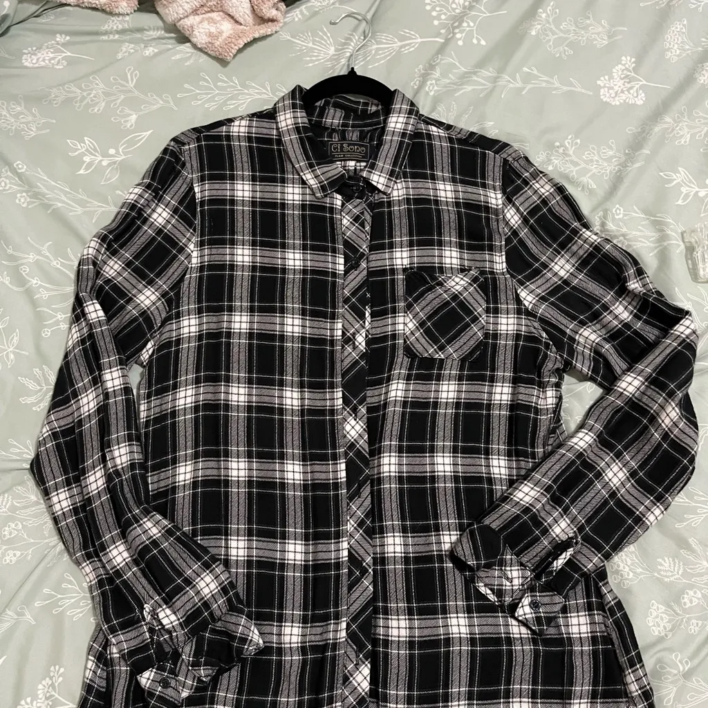 Ci Sono Plaid Collection Women’s Top Sz L - Image 8