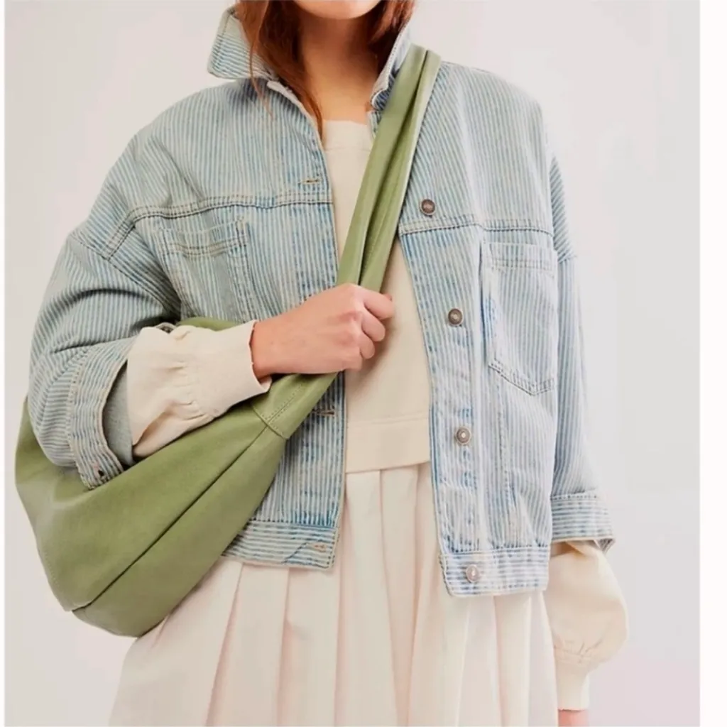 House Of Harlow 1960 Slouchy Carry All Hobo Bag Green - Image 4