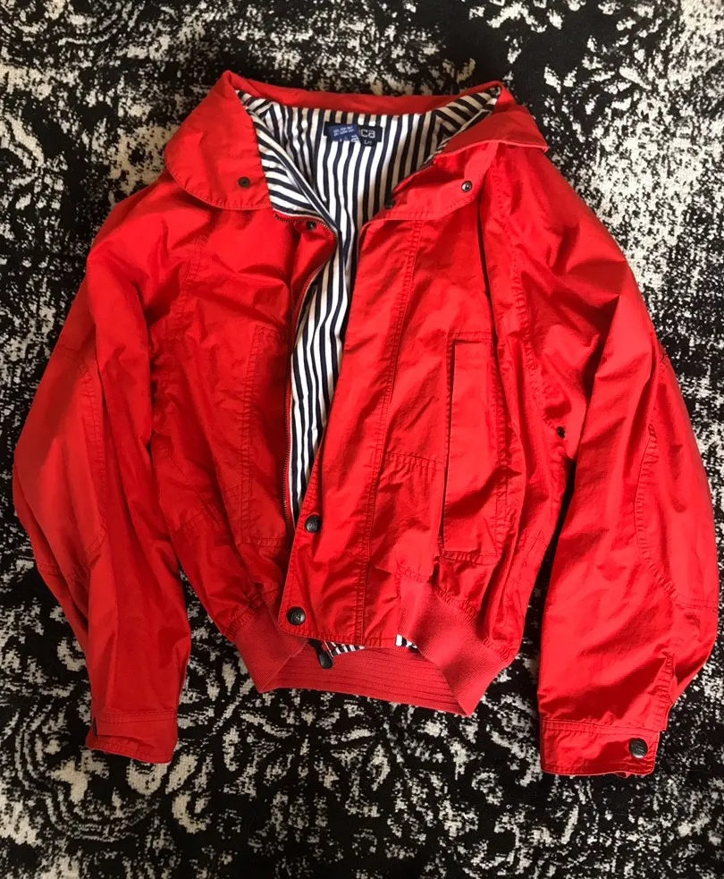 Red Bomber Jacket Size L - Image 5
