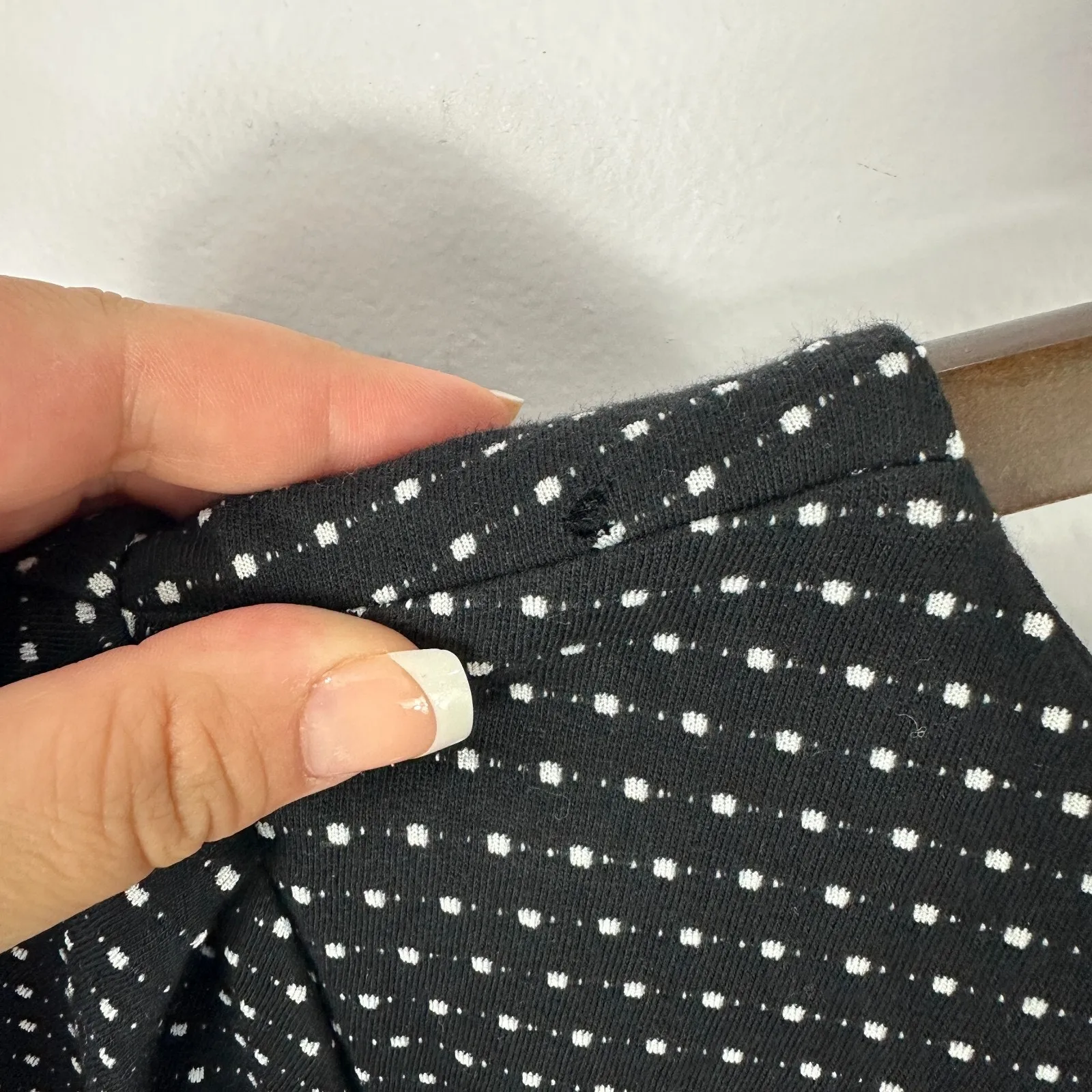 Maeve‎ Dress Women Small Black White Dot Print Short Sleeve Mini Cottagecore Mod - Image 6