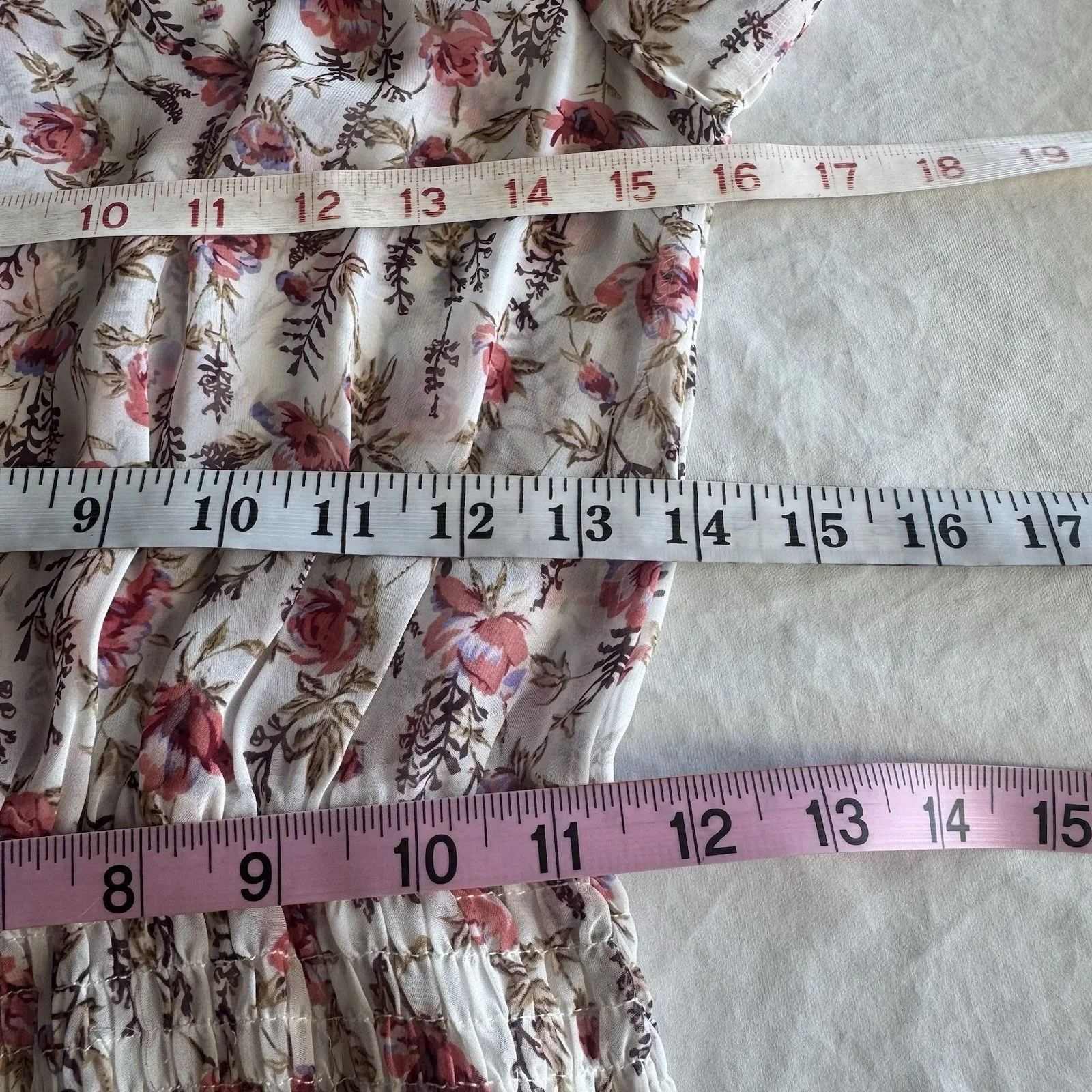 Princess Polly Womens Dress Sz 2 Guetta Mini Floral Ruffle Tiered Sheer Cottage - Image 11