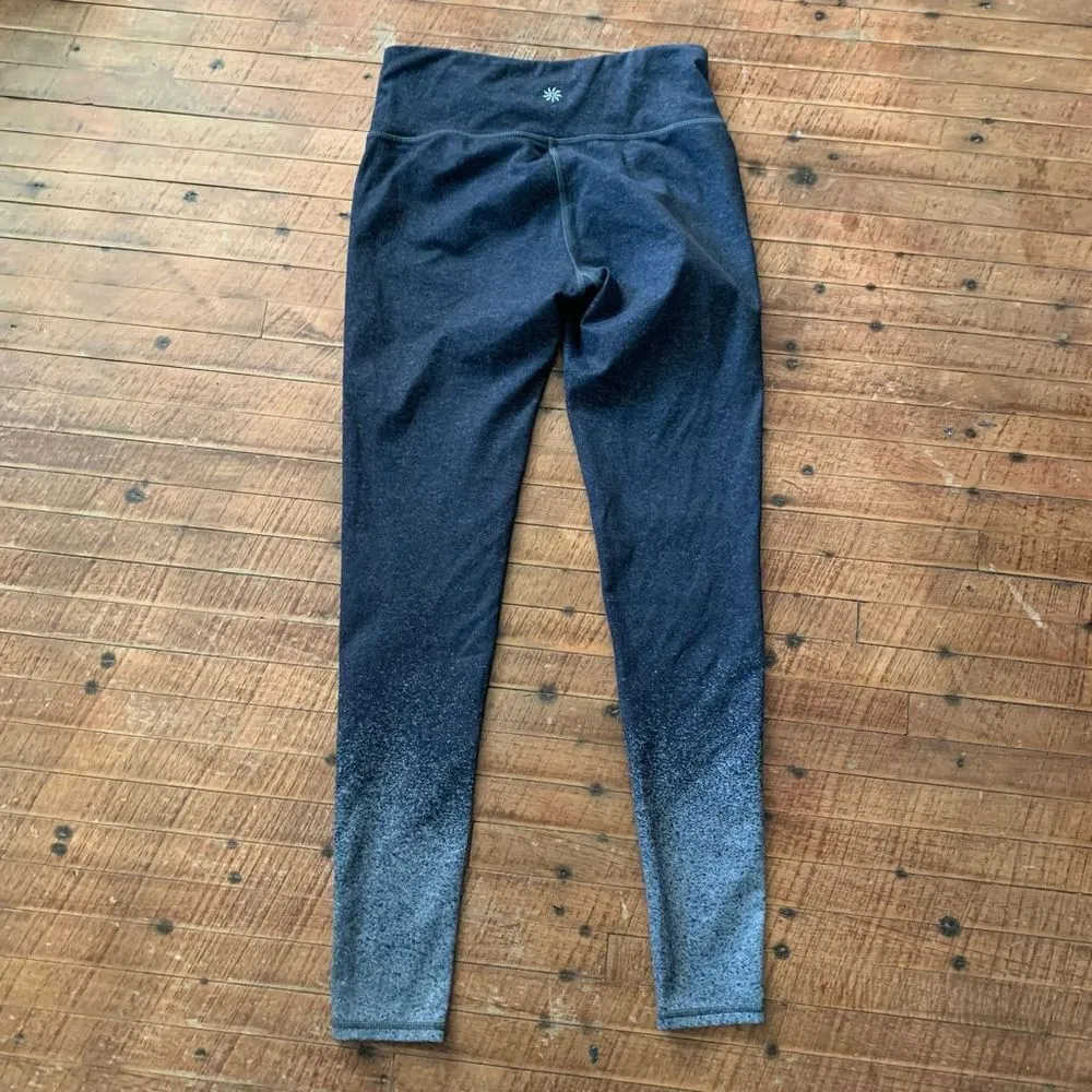 Athleta Chaturanga gray speckled ombre high pact workout Athleisure S leggings - Image 5