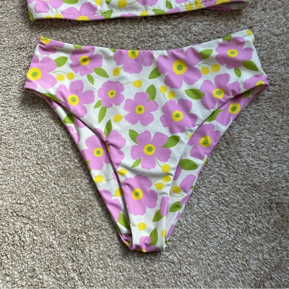 Zaful Pink Floral Bikini Set - Image 3