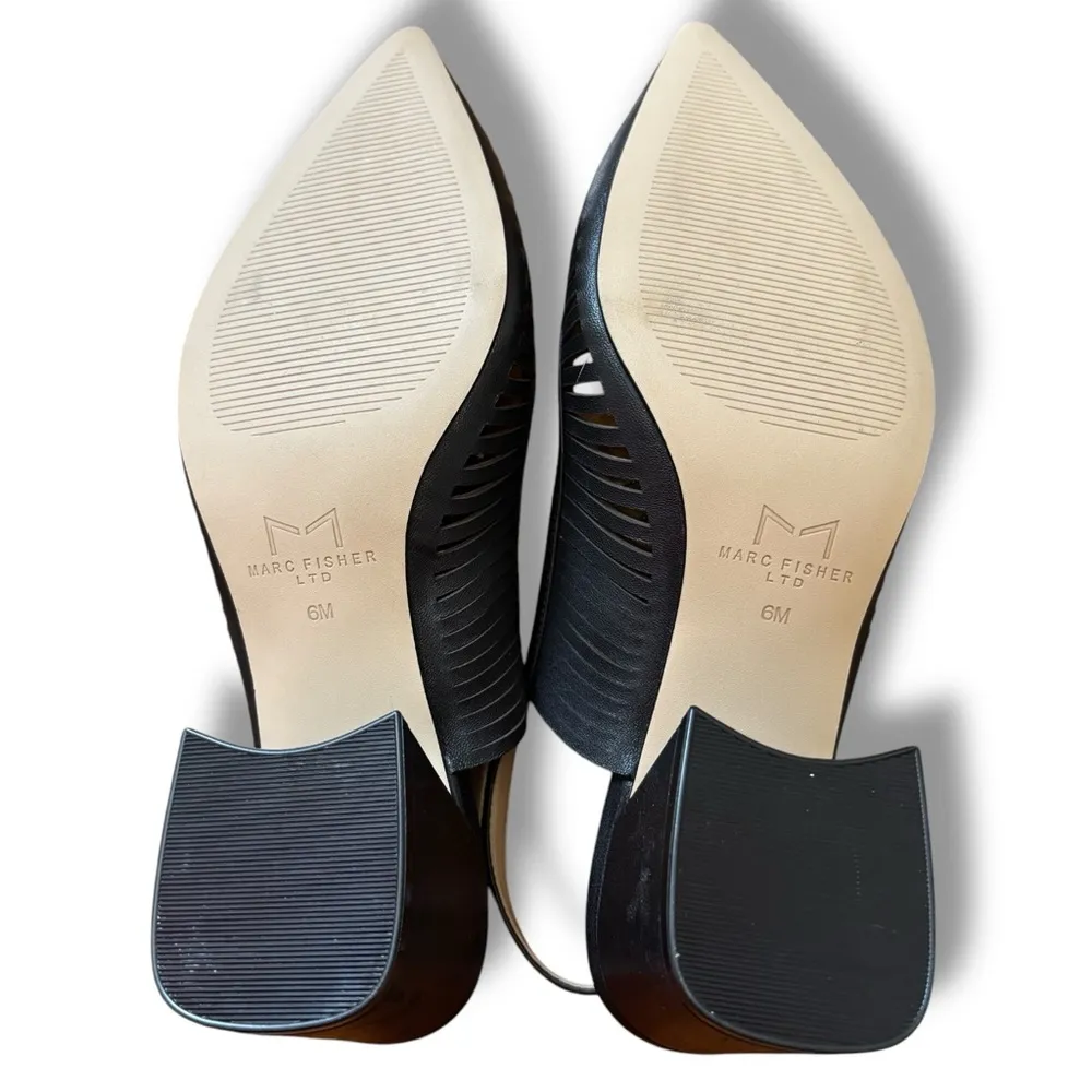 Marc Fisher Black "Zabie" Slingback Shoes - Size 6M - Image 10