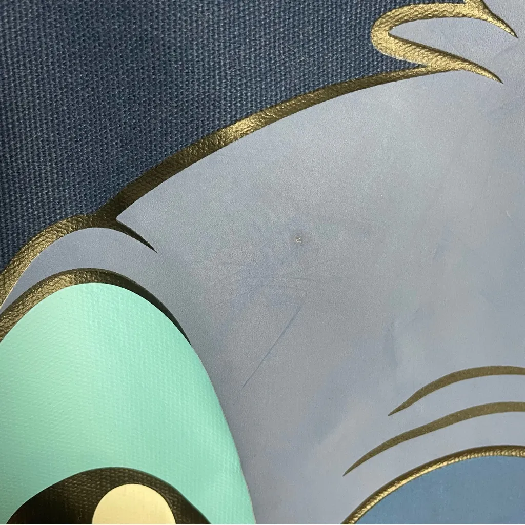 Disneyland Resort Lilo and Stitch Canvas Tote Bag Walt Disney Heart‎ Shaped Blue - Image 8