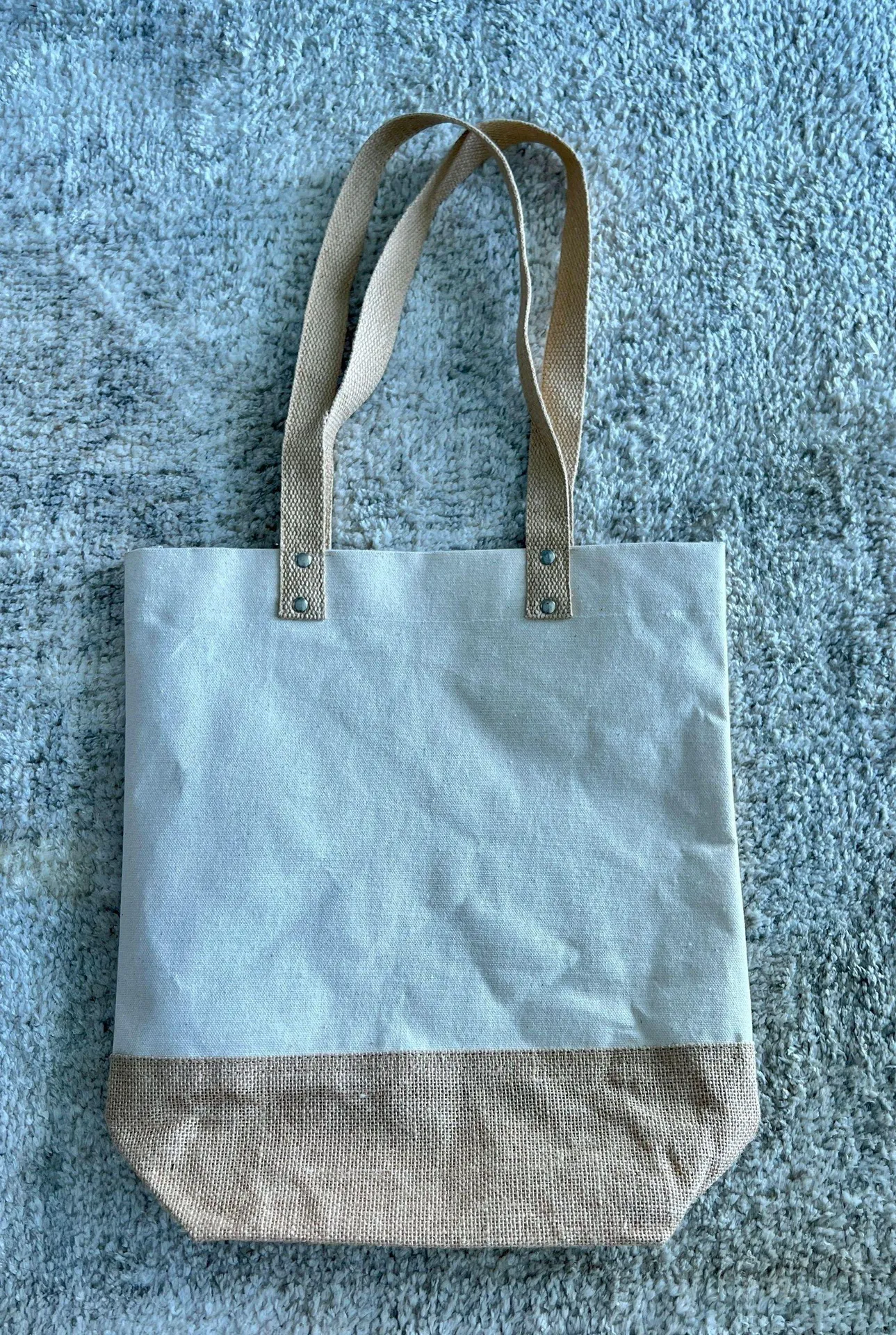 NEW! Canvas Shopping Bag Tan - Image 7