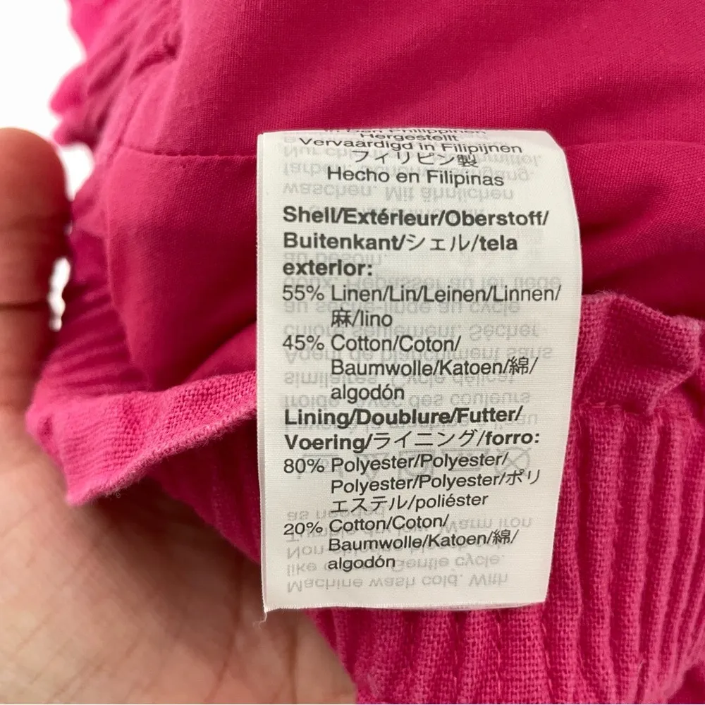 J. Crew Linen Skirt Pink Scalloped Mini Sz 12 899 - Image 8