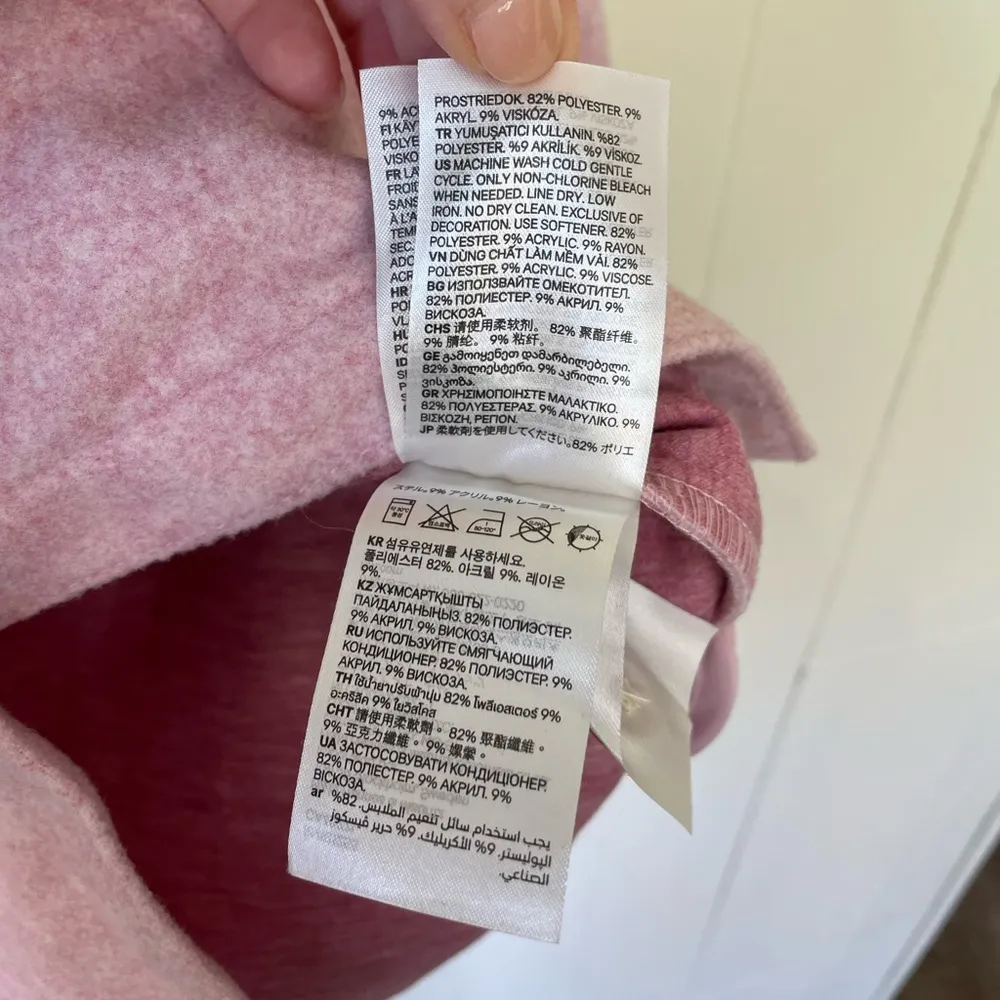 H&M  Pink Button Up Collared Shacket Shirt Jacket ~ Polyester Viscose ~ Size M - Image 8