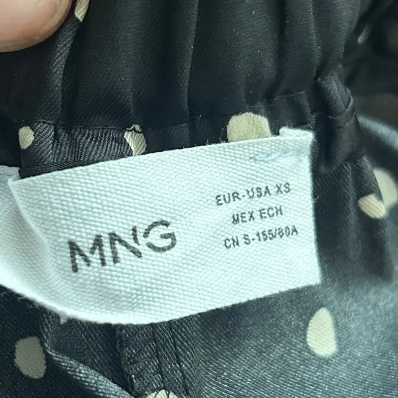 Mango  Black and White Speckled Pleated Joggers Size XS - Image 9