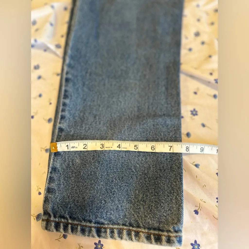 Vintage 80's 31x30 Justin Lee Ltd Stone Washed Relaxed Fit Cotton Mom Jeans. - Image 5