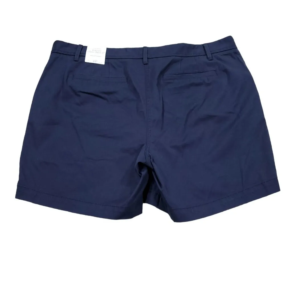 Talbots Relaxed Chino Shorts 6” Women's Size 16P Petite Supersoft Navy Blue - Image 2
