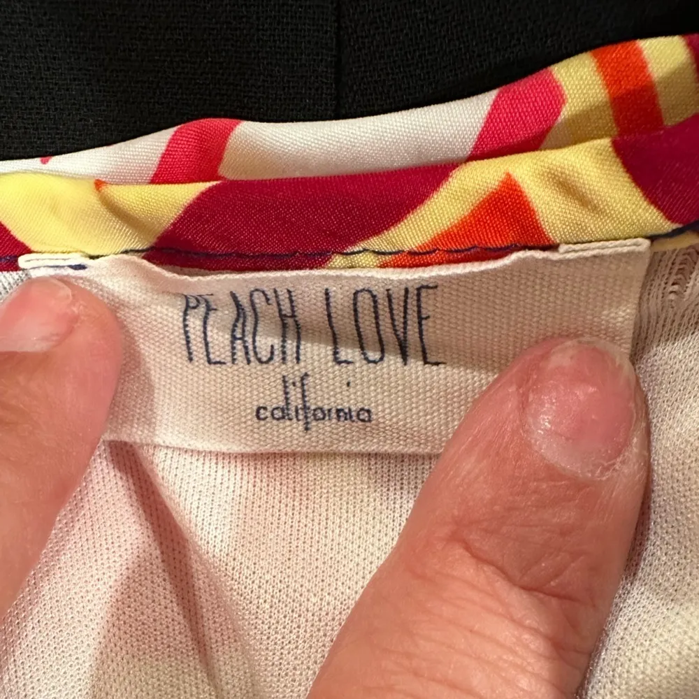 Peach Love Midi Dress Vibrant Colorful Size Small - Image 6