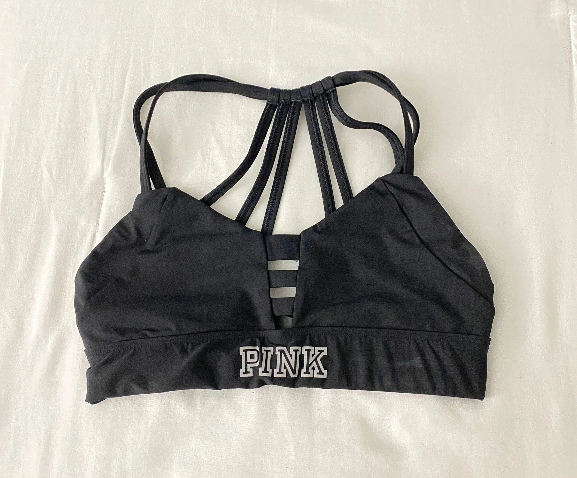 PINK black sport bra - Image 2
