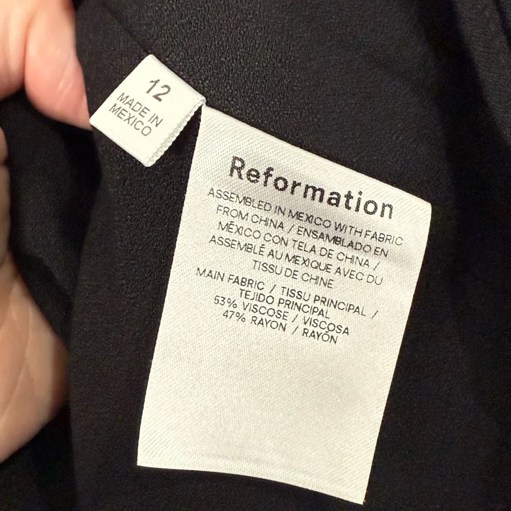 REFORMATION Demi Long Sleeve Crepe Crop Top - New without tags! Size 12! - Image 4