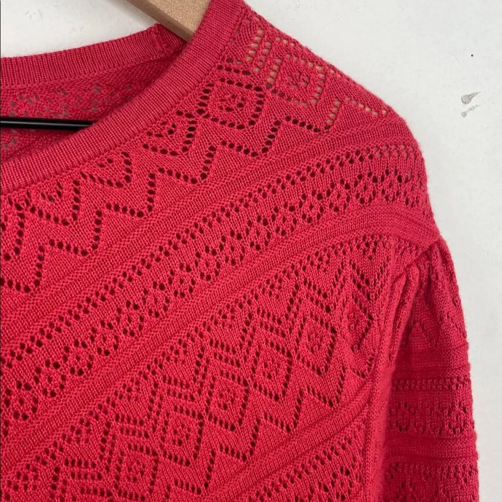 Chico’s Pointelle Cashmere Blend Pullover Sweater size XXL - Image 5