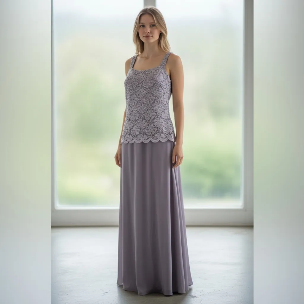 NWT Marina Long Mother of the Bride Jacket Gown Set Light Blue 4 - Image 5