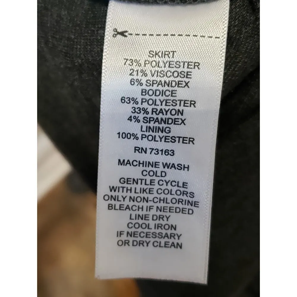 Spencer Knitwear Dress Womens Large Gray Pockets Mock Neck Ribbed Zip Up Back - Image 6