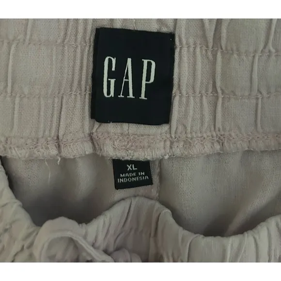 GAP Women XL Utility Pull-On Drawstring Linen Purple Shorts Casual Summer Lounge - Image 9