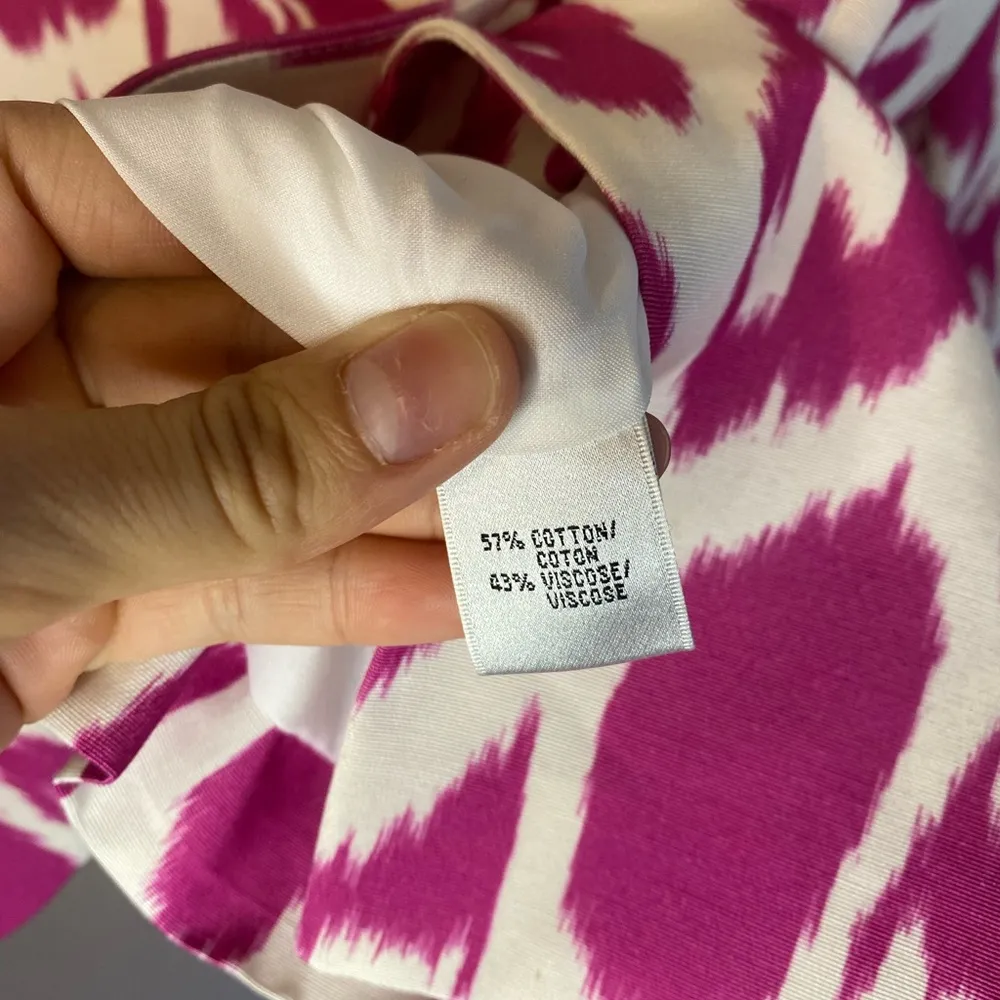 Lafayette 148 Pink & White Ikat Blazer Jacket Womens Size 8 - Image 3