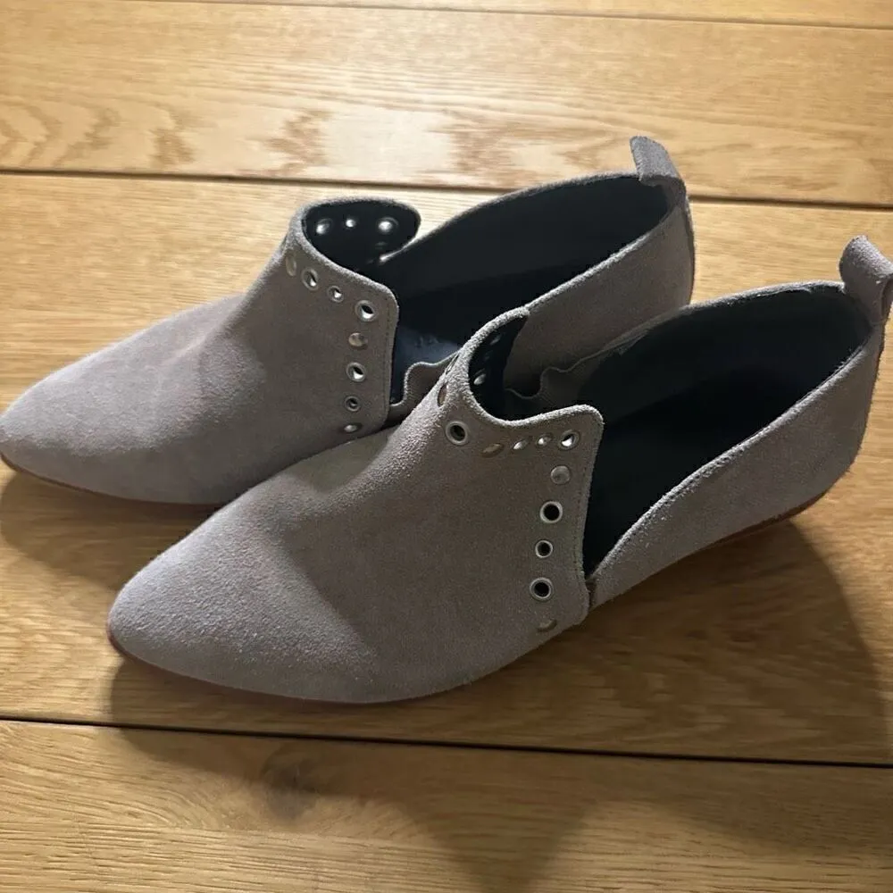 Jessica Minkoff boots booties suede 6.5 tan made in brazil - Image 2