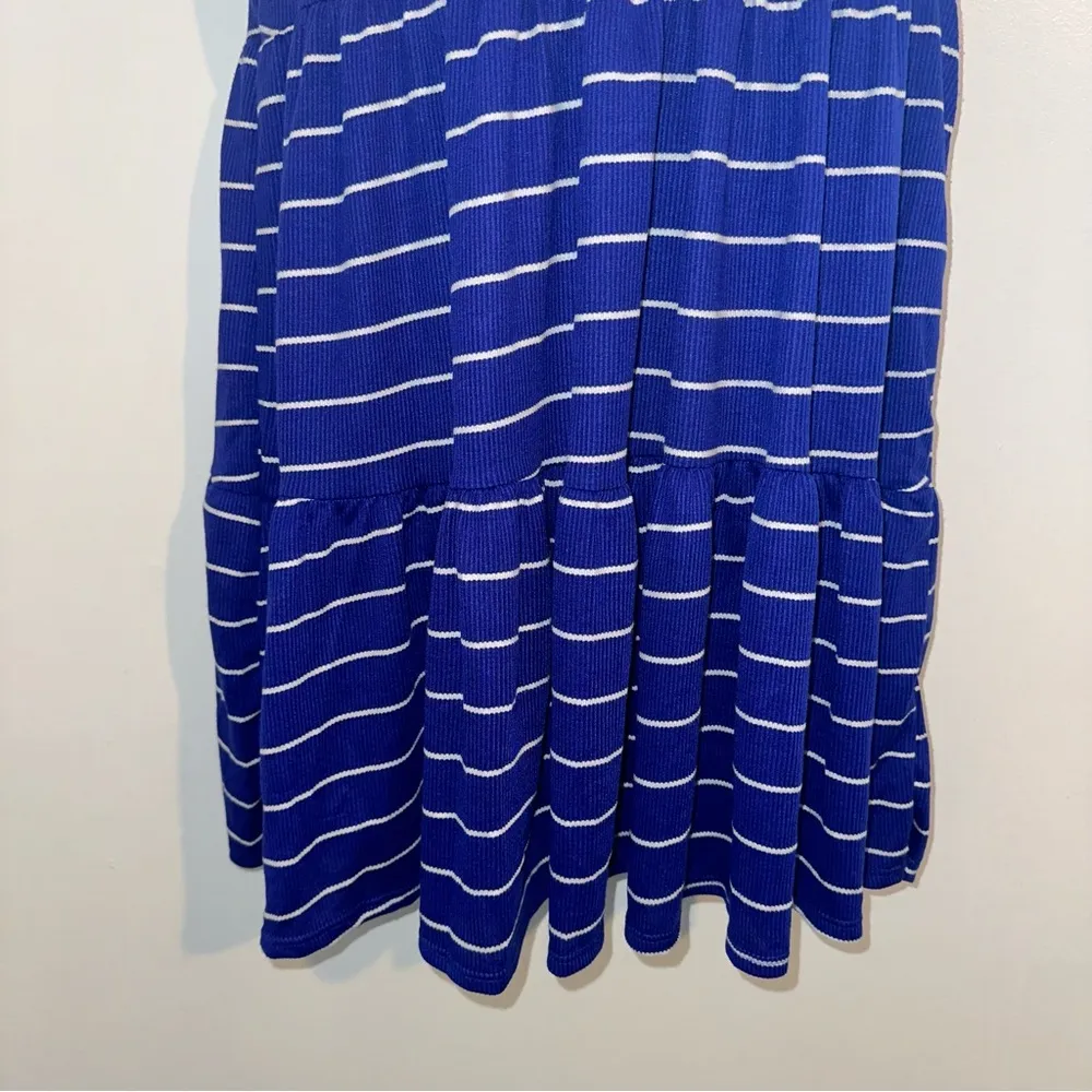 See You Monday (LA) Blue & White stripe T-shirt Dress vs Tunic Top Size medium - Image 5
