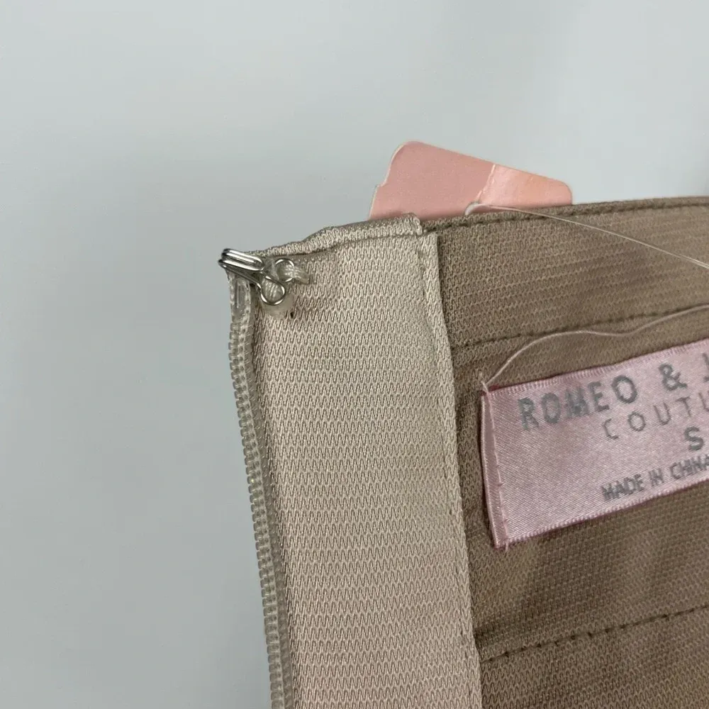 Romeo + Juliet‎ Couture Tan Satin Bodycon Mini Dress - Image 6