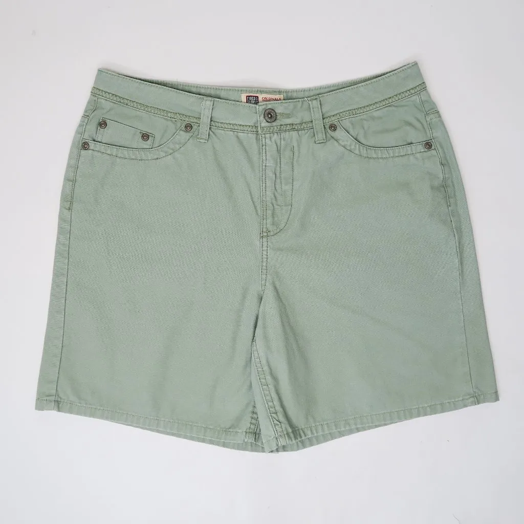 Vintage 90s Faded Glory Khaki Green Denim Shorts - Image 3