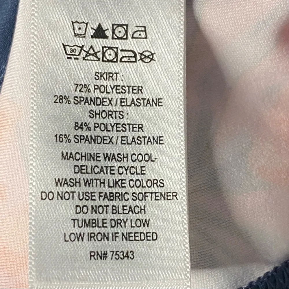 Tommy Bahama Golf Skort Size L Blue Pink Floral Tropical Stretch Athletic Tennis - Image 9