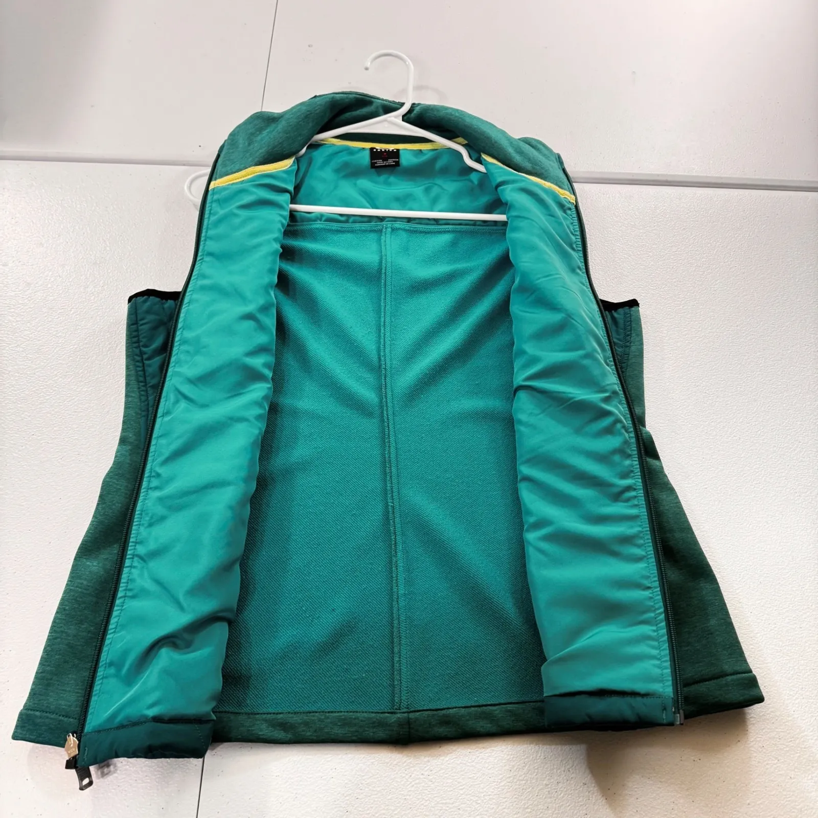 Oakley‎ Quilted Vest Women's L G Teal Full Zip Puffer Padded Athleisure - Image 5