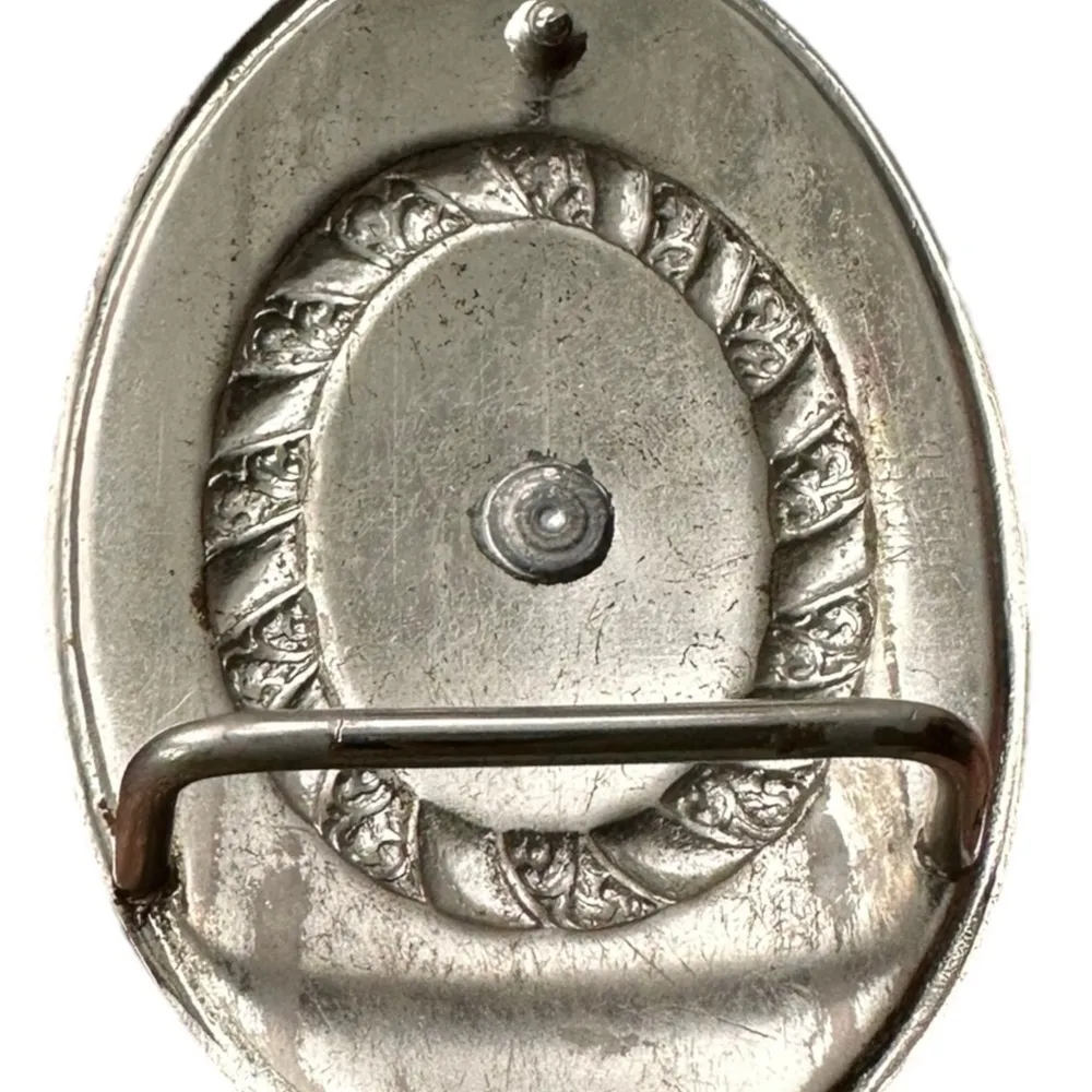 Vtg Belt Buckle Cowboy Boots Nickel Plated 90’s Western Rodeo Cowgirl Silver‌ - Image 7