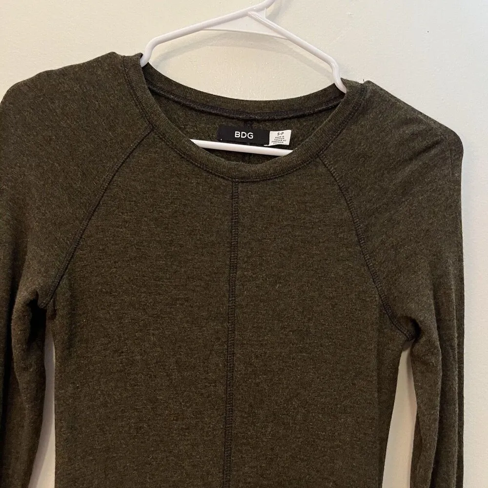 Dress soft stretch Long sleeve Knit BDG Olive Size S Lagen Look - Image 2
