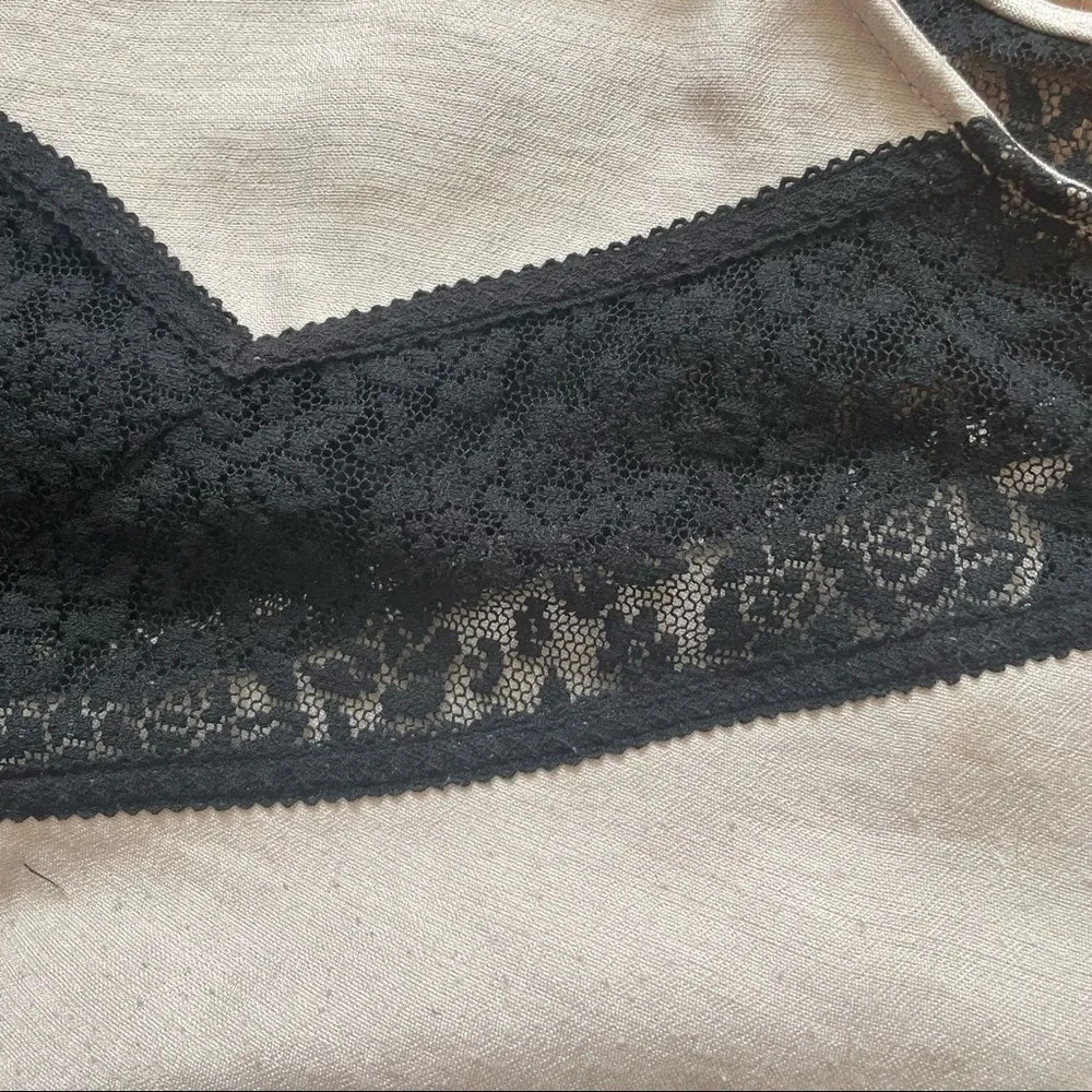 RACHEL ROY pink/nude and black lace top - Image 9