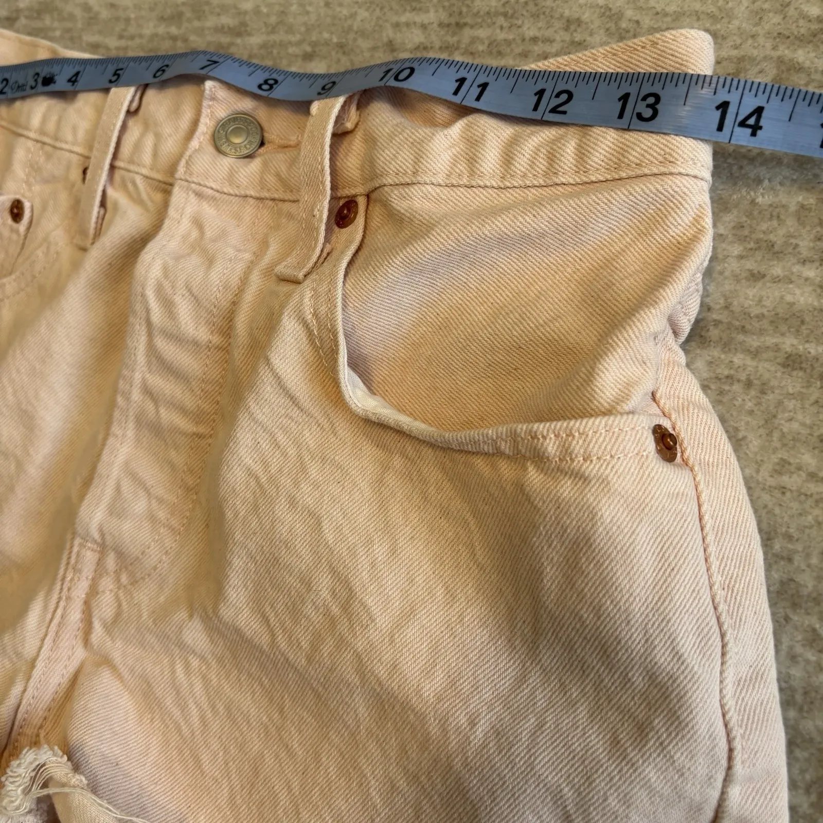 Levis Fresh Produce 501 Shorts Womens 27 Pink Premium‎ Cherry Cut Off Denim - Image 10