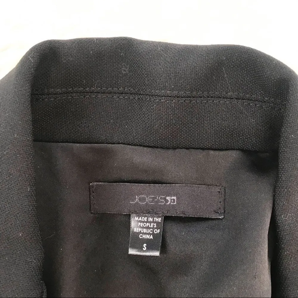 JOE’S JEANS Zebra Print Tuxedo Jacket Blazer‎ Boyfriend Black Gray Small New - Image 4