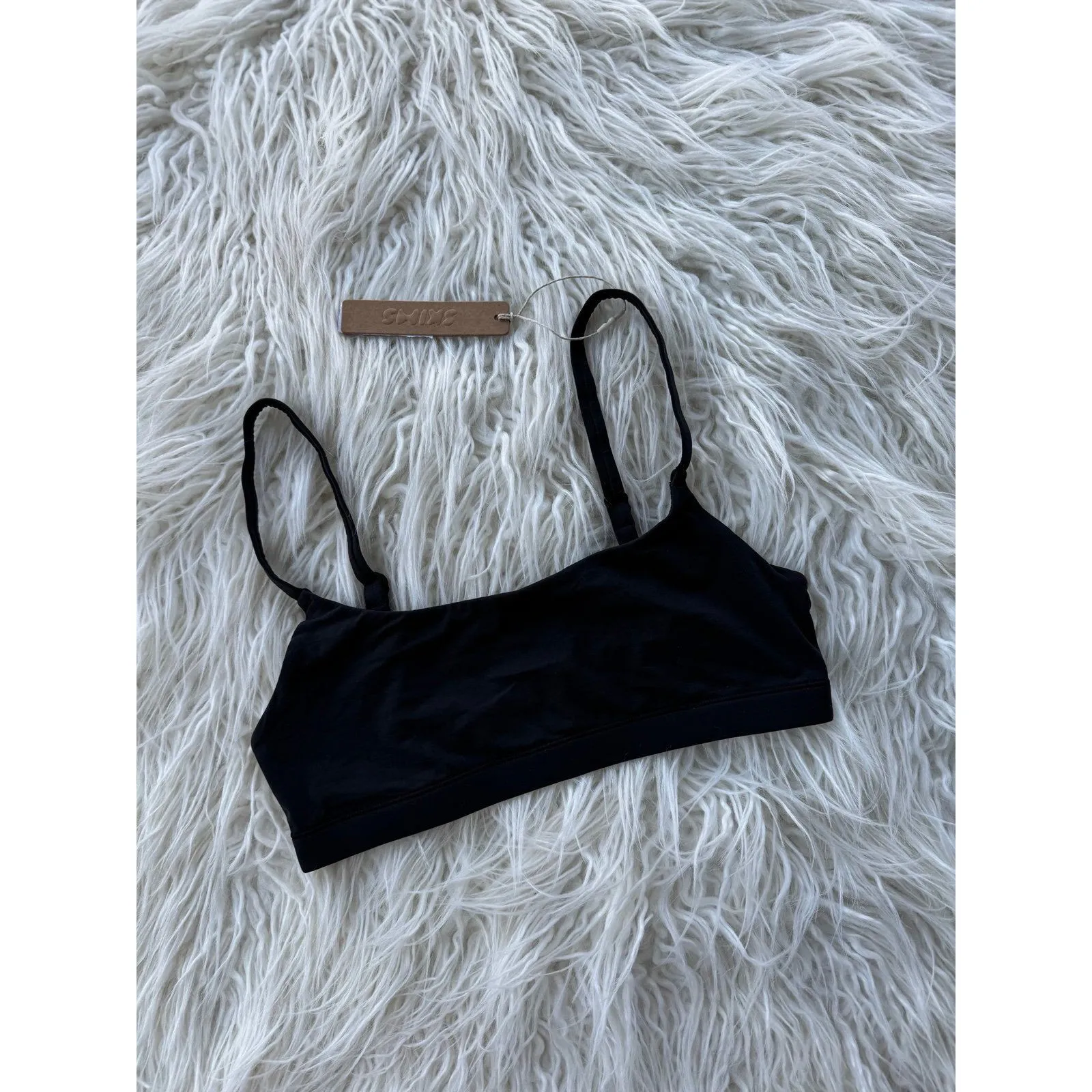 Skims Fits Everybody Scoop Neck Bralette Onyx Size XS - Image 2