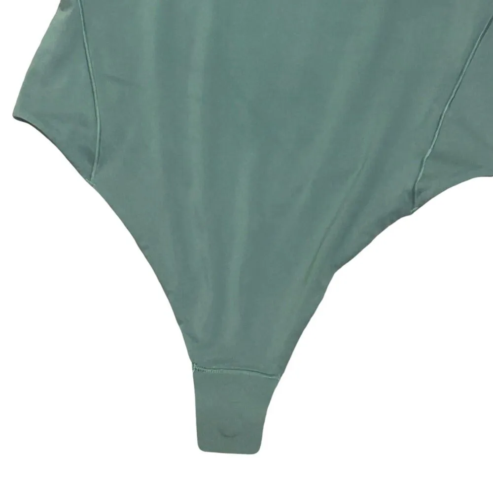 Lululemon Wundermost Ultra-Soft Nulu Mockneck Sleeveless Bodysuit Size S Green - Image 3