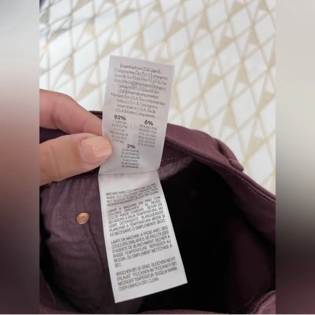 MOTHER NWT High Waisted Looker Ankle Frey 5 Pocket Skinny Jeans Size 25 Red - Image 8