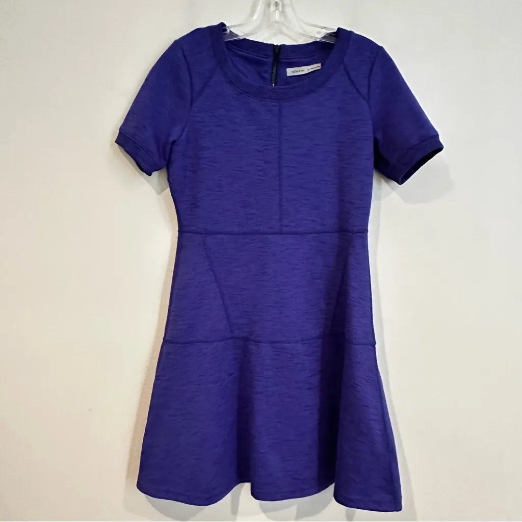 Athleta‎ En Route Fit & Flare Dress Women's Small Petite Blue Athleisure Dainty - Image 2