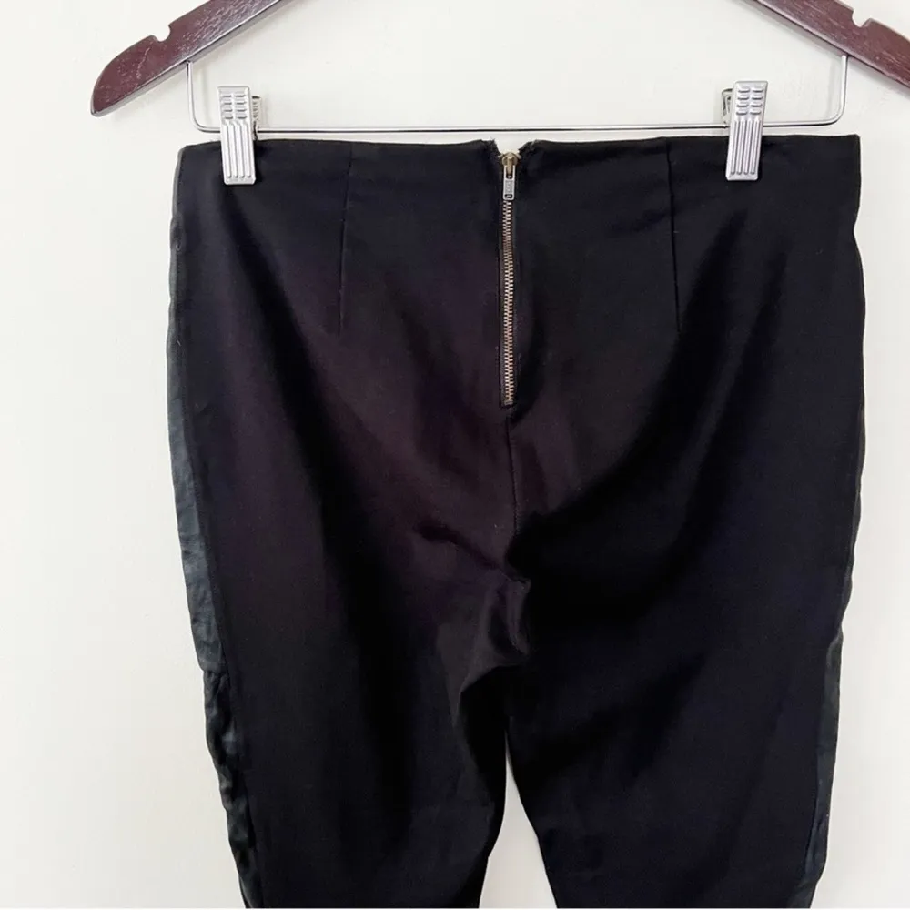 J.CREW Size 4 Black Tuxedo 04322 Leather Pixie Legging Dress Pants Skinny Leg - Image 10