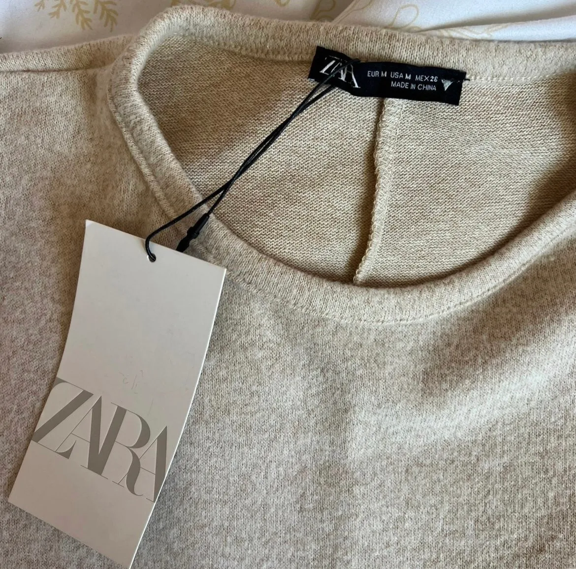 NWT  Light Cream Beige Mini A-line Cottagecore Dress Size Medium - Image 7