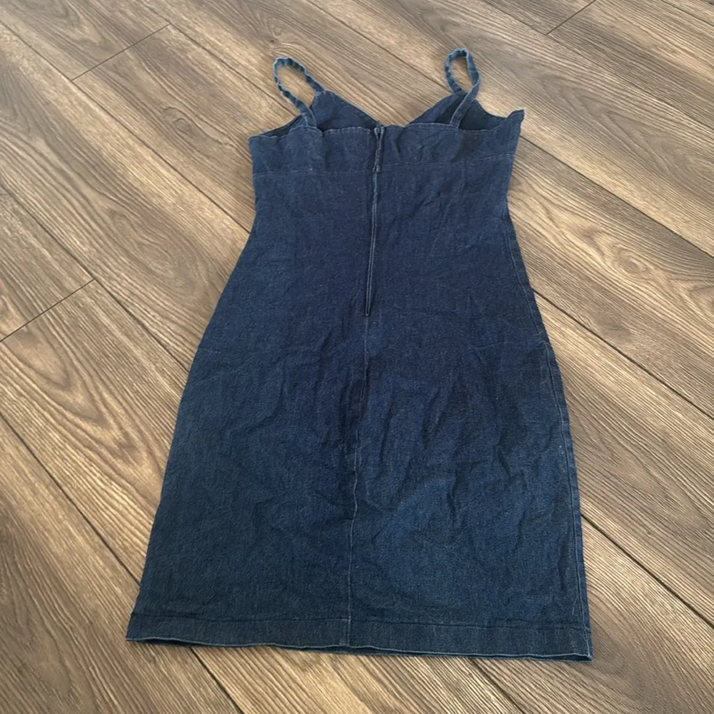 Denim Blue Spaghetti Strap Dress - Image 2