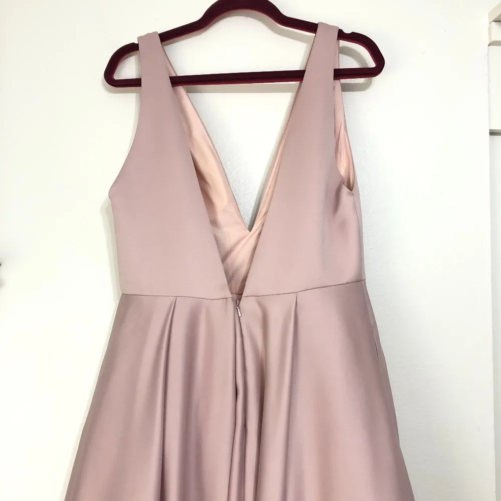 Mac Duggal Ieena 26031 Plunge V-Neck Deep V-Back Pleated Gown - Image 9