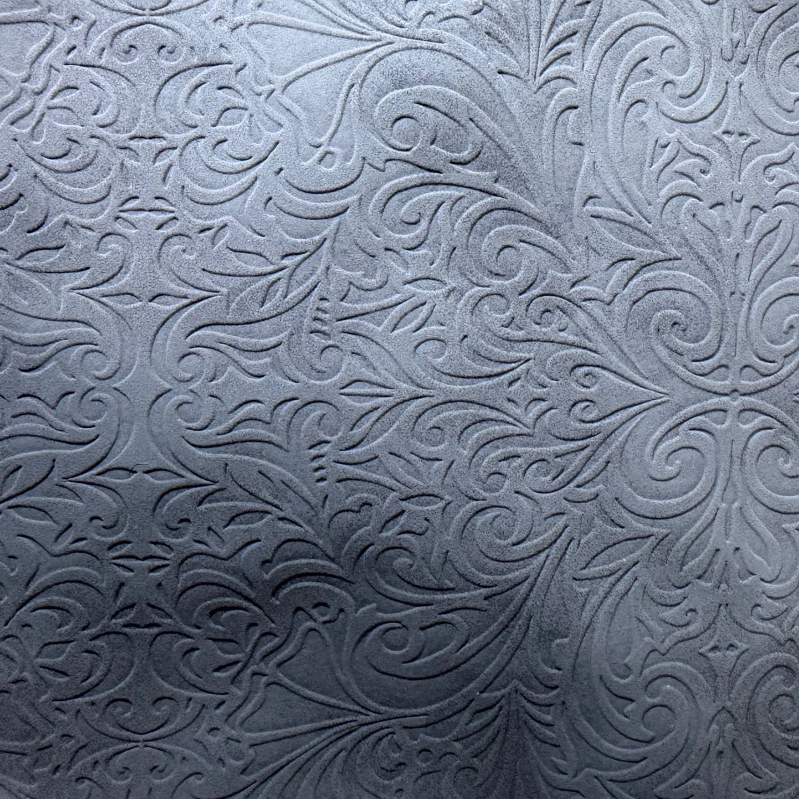 ION Color Brilliance Majestic Gray Embossed Foldover Clutch Tassel Purse Bag - Image 4