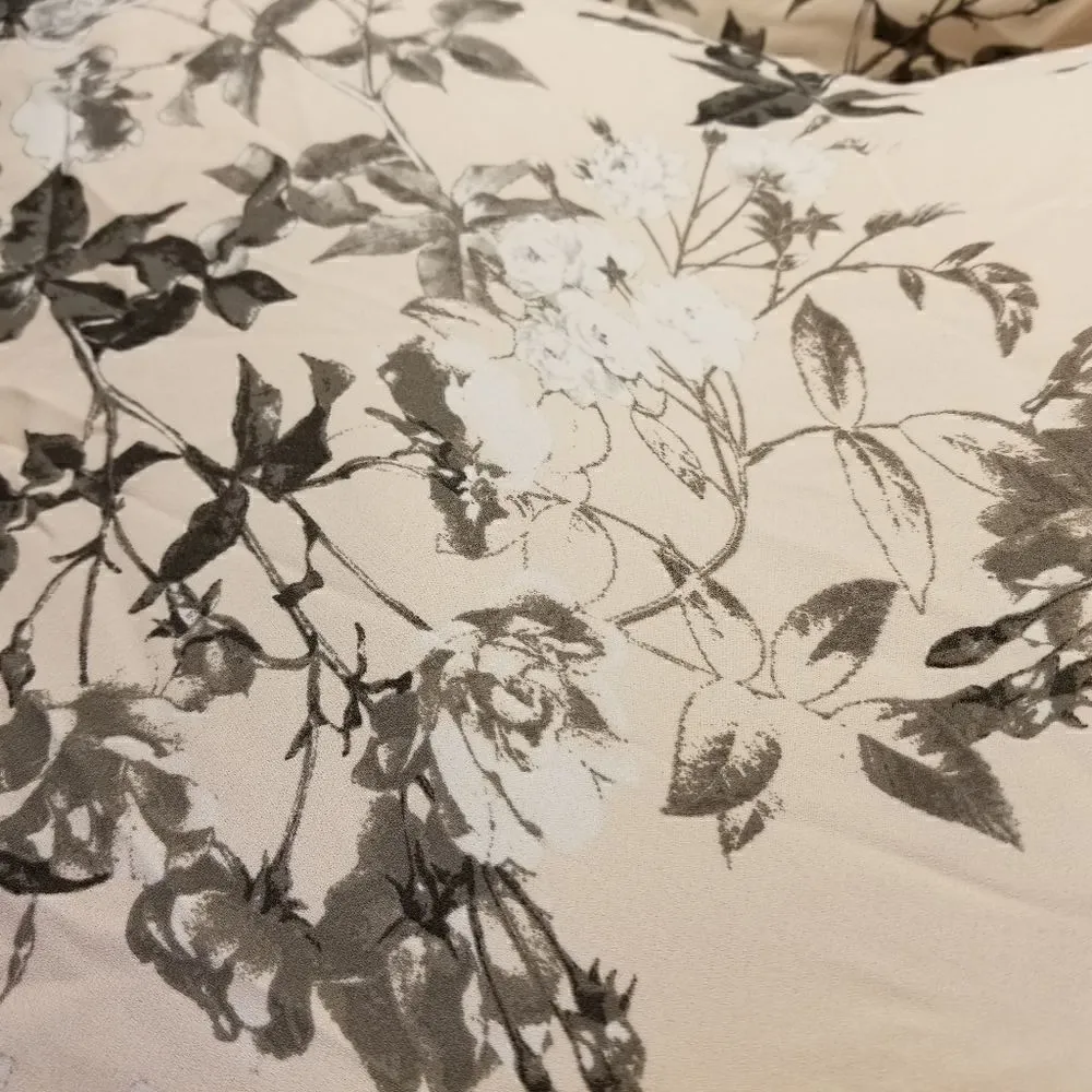 Womens Banana Republic Classic Fit Pink Gray Floral Long Sleeve Button Down XS - Image 5