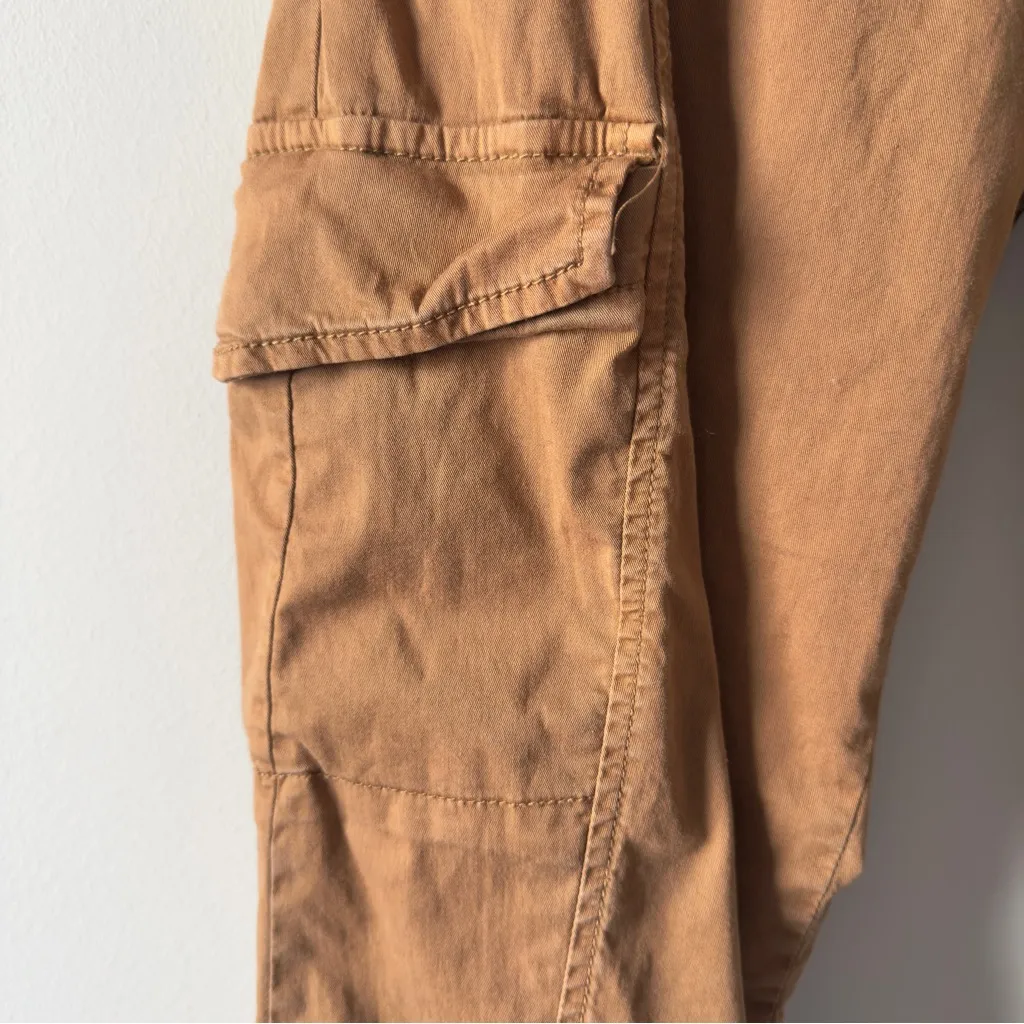 Anthropologie Sanctuary Casual Tan Cargo Jogger Pants Cropped Y2K Capri Pockets - Image 7