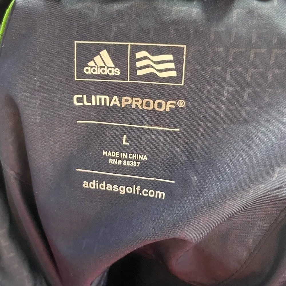 Adidas Golf Lightweight Full‎ Zip Windbreaker in Navy Blue Size Large - Image 7