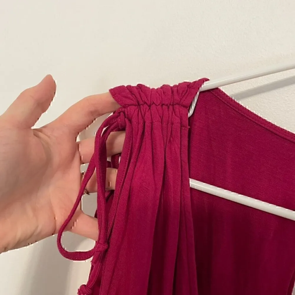 MOULINETTE SOEURS ANTHROPOLOGIE ANTHRO Alisande Jumpsuit Pink Crop Ankle NO BELT - Image 5